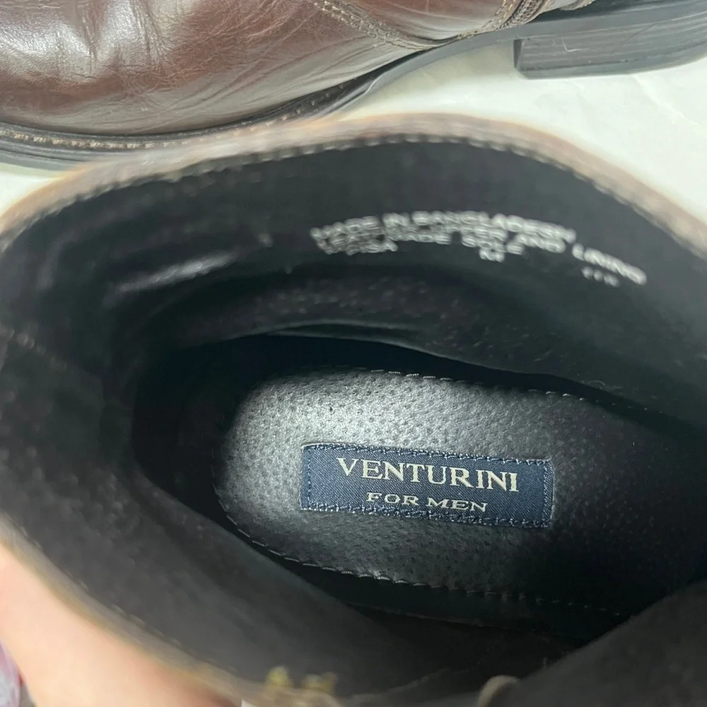 Venturini for Men Pisa Chukka Leather Boot Sz 11.5 EUC Chocolate Brown